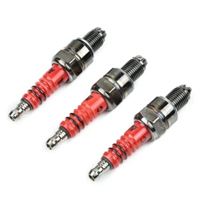 3pcs Spark Plug A7TJC 3 Electrode GY6 Engine 50cc-125cc Moped Scooter ATV Quads - Picture 1 of 3