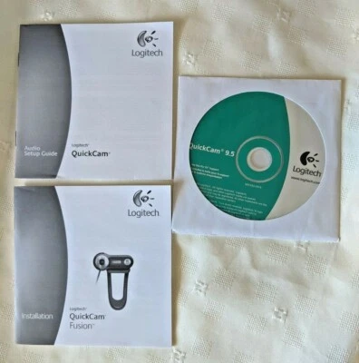 Logitech QuickCam Fusion Web Cam Drivers CD Installation/Audio Setup Guide ONLY - Image 1 of 2