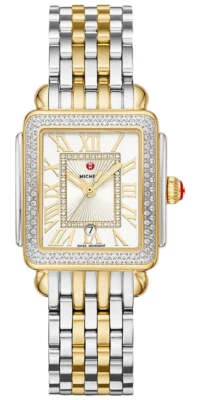 Michele Deco Madison Mid Two-Tone Diamonds Rectangle Womens Watch MWW06G000002 - Image 1 of 3