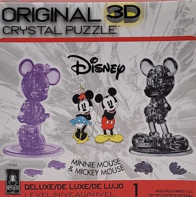 Rompecabezas 3D Be Puzzled Minnie y Mickey Mouse. Puzzle de cristal. 89 piezas. Foto 1 de 4