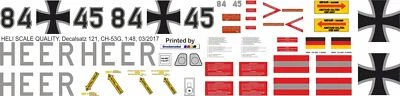 Decal 121 Sikorsky CH-53G Bundeswehr Heer 84+45 - Bild 1 von 2