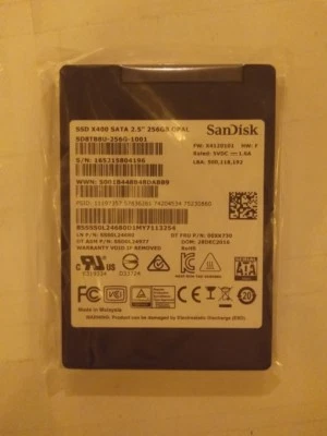 Genuine Lenovo Thinkstation P320 P920 OPAL2.0 SATA3 256G SSD 00FC108 - Image 1 of 2