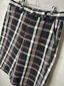 Billabong Shorts Mens W32 Black White Check Plaid Surf Skater Holiday Beach - Picture 1 of 10