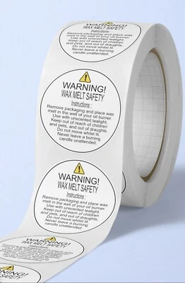 MOMMY KNOWS BEST Wax melt warning safety instructions. safety labels. Warning stickers. Caution