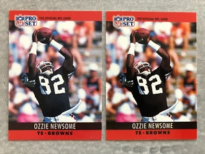 (2) 1990 Pro Set Ozzie Newsome "Birth Place" Error & Correct Football Cards #75 - Bild 1 von 2