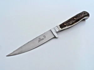 HUBERTUS Nicker Jagdmesser SOLINGEN, 23 cm mit Säge Hirschhorn Griff Stag handle - Bild 1 von 11