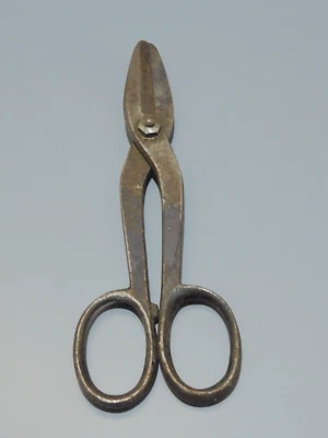 -BELLE ANCIENNE PAIRE de CISEAUX FER Forgé OUTIL ANCIEN COLLECTION VITRINE    D - Photo 1/4