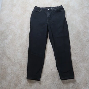 Vintage Levi's 550 Relaxed Tapered Jeans Women's 18 Black denim High Rise Y2K - Picture 1 of 13
