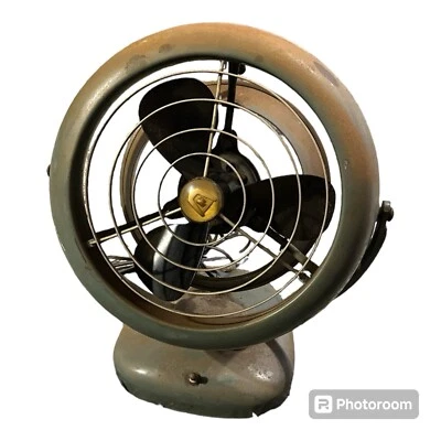 VENTILADOR DE MESA CON HOJA DE METAL ANTIGUO DE COLECCIÓN VORNADO resistente Foto 1 de 4