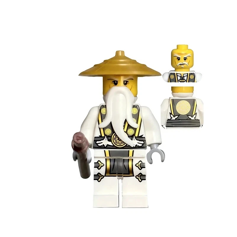 Figura Minifigura Lego MOC: Ninjago Master Wu Con Palo Marrón Regalo Perfecto Foto 1 de 1