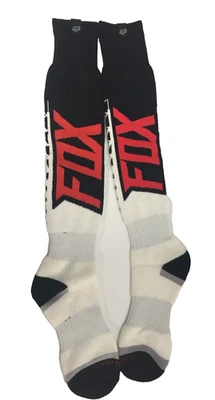 Calcetines de carreras FOX rojos/negros/blancos Coolmax calcetines gruesos para hombre 06011-064 talla L Foto 1 de 4