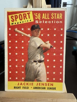 1958 Topps #489 Jackie Jensen All-Star Selection AL - Image 1 of 2