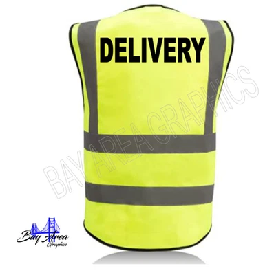 ENTREGA Chaleco de Seguridad Chaleco Reflectante de Alta Visibilidad con Texto de Color Personalizado - Múltiples Co Foto 1 de 4