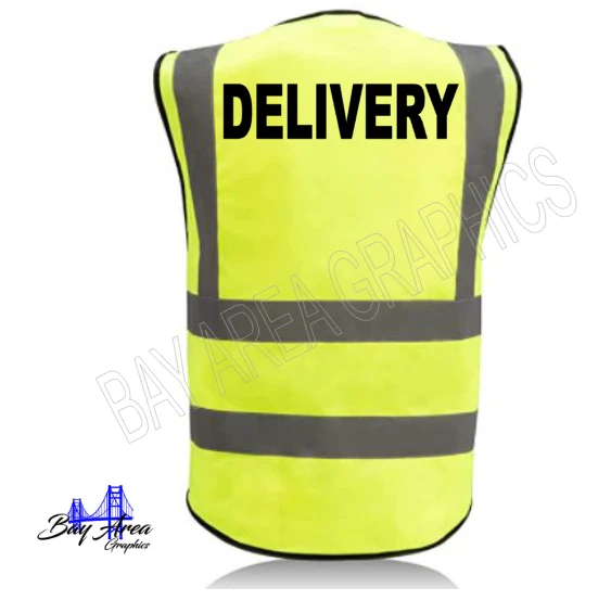 ENTREGA Chaleco de Seguridad Chaleco Reflectante de Alta Visibilidad con Texto de Color Personalizado - Múltiples Co Foto 1 de 4