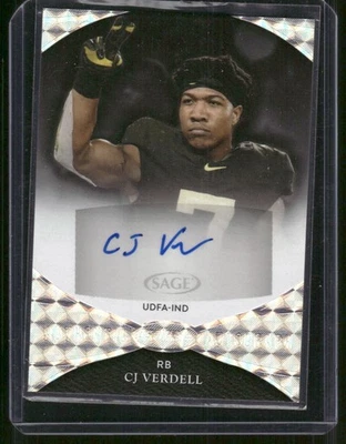 CJ VERDELL 2022 Sage Aspire Hyper Silver Rookie Auto #ASP-CJV Oregon Ducks - Image 1 of 2