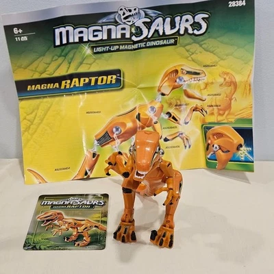 MAGNA-SAURS Raptor Light-up & Sound Magnetic Dinosaur 2006 MEGA building set - Image 1 of 4