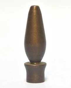 VINTAGE BRASS DECORATIVE LAMP FINIAL 1/4 THREAD - Picture 1 of 3