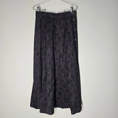 Maxi Falda Maurices Mujer Talla 8 Botón Lateral Púrpura Paisley Larga Boho Western Foto 1 de 4