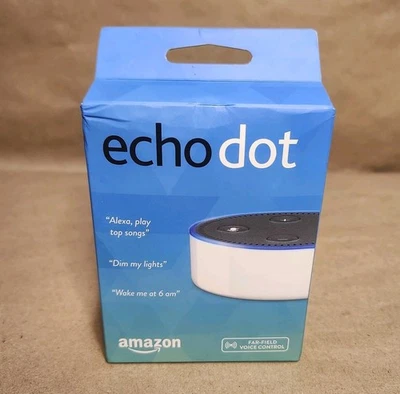 Amazon Echo Dot (2nd Generation) Smart Assistant - White, New Sealed l - Image 1 of 4