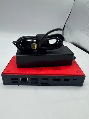 Lenovo ThinkPad USB-C Dock Gen 2 – Station +chargeur – Modèle 40AS – - Immagine 1 di 4