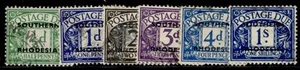 SOUTHERN RHODESIA QEII SG D1/D5,D7, 1951 POSTAGE DUE set, FINE USED. Cat £45. - Picture 1 of 1