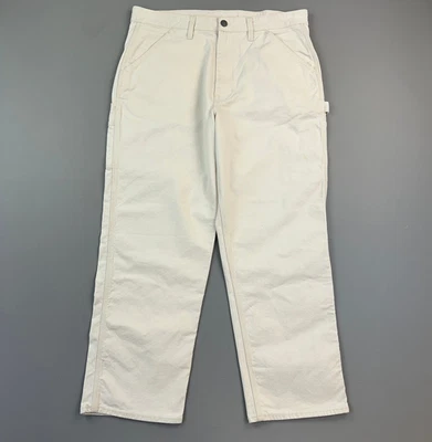 American Eagle Pants Mens 36x28 Natural Canvas Carpenter Utility Work Stretch - Image 1 of 4