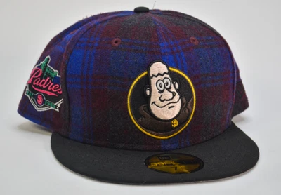 New Era 59Fifty San Diego Padres Blue Flannel Plaid Fitted Hat | Size 7 1/2 - Image 1 of 4