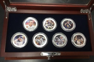 2002-19’ Tom Brady Mint Silver Eagle Super Bowl 1oz Silver RARE SET - Picture 1 of 22