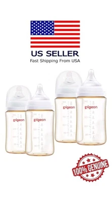 Голубь 4-Pack 8 унций PPSU пластиковые детские бутылочки с сосками 3 + месяцев Бесплатная доставка - Изображение 1 из 4