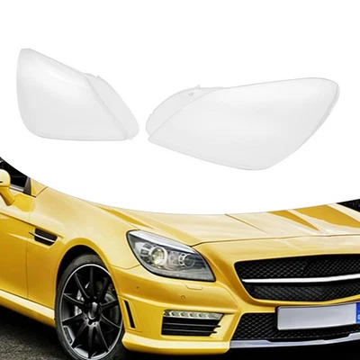For Mercedes-Benz SLK R172 2012-2016 Left & Right Headlight Lens Headlamp Cover Foto 1 de 4