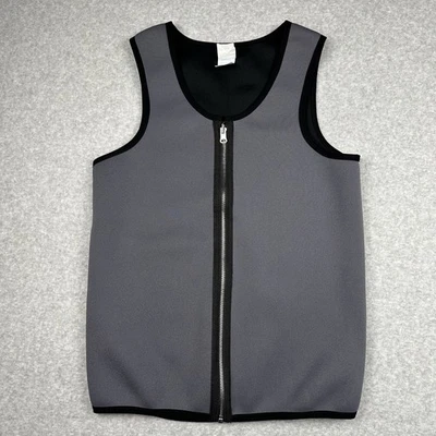 Camiseta sin mangas Shapers Fit adelgazante sauna para hombre grande neopreno chaleco para sudar cuerpo cremallera Foto 1 de 4