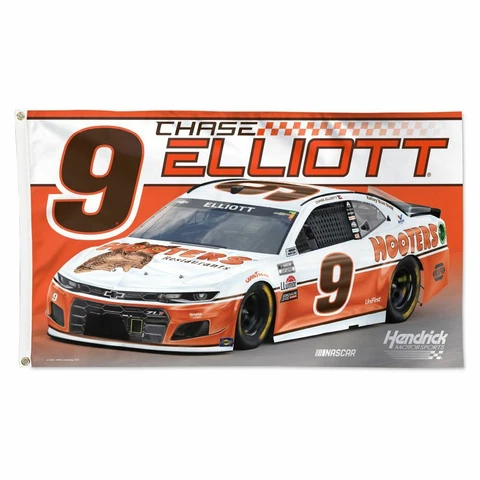 Chase Elliott Wincraft #9 Hooter's Darlington Throwback 3x5 Deluxe Flag Cover