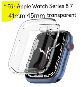 Futerał ochronny do Apple Watch Series 7 8 9 ✅ 41mm 45mm Silikonowa ochrona wyświetlacza przezroczysta - Zdjęcie 1 z 6