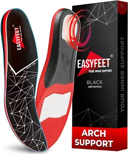 Premium Anti-Fatigue Shoe High Arch Support Insoles Men Women - Plantar Fasci... - Picture 1 of 12