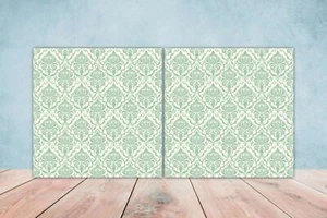 Juego de 2 azulejos de pared de cerámica Damasco decoración cocina salpicadero baño - Imagen 1 de 2