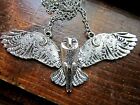 Celestial Owl Silver Nocturnal Forest Deity Bird of Wisdom Pendant Jewelry