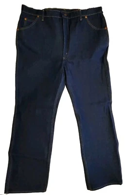 ¡De colección! Jeans Sears Roebuck Genuinos Roebucks Denim Crudo Lavado Oscuro Pierna Recta 42x32 Foto 1 de 4