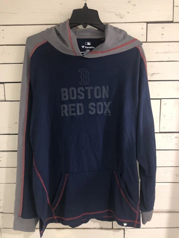 Boston Red Sox Adult Hoodie Extra Sz-LG Blue/Red Fanatics Pullover MLB Sweater Cover