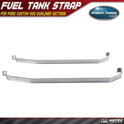 2x Steel Fuel Tank Straps for Ford Custom 300 1958 Sunliner Victoria Fairlane - Image 1 of 4