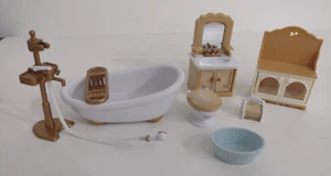 Calico Critters/Sylvanian Families Badmöbel mit Badewanne und WC - Bild 1 von 14