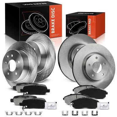 12x Rotores de disco delanteros y traseros y pastillas de freno para Nissan Juke 2011-2017 Sentra 2017 Foto 1 de 4