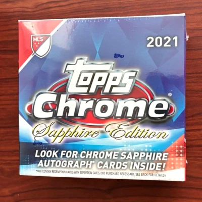2021 Topps Chrome Sapphire Edition Hobby Box MLS Major League Soccer - SEALED - Image 1 of 3