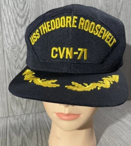 VTG USS Theodore Roosevelt CVN-71 Snapback Hat Made In USA - Picture 1 of 2
