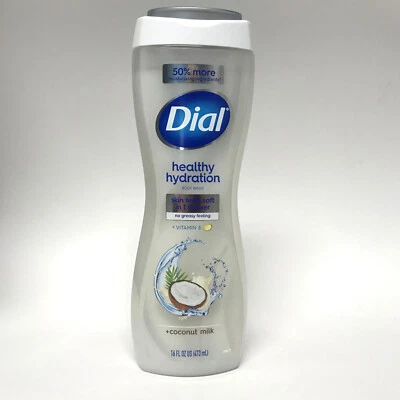 Jabón corporal Dial Healthy Hydration leche de coco, 16 oz | Hidratante | Vitamina E Foto 1 de 2
