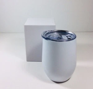 Wine Tumbler Coffee Cup 12 oz Double Wall Vacuum Insulated Mug w/ Slide Lock Lid - Picture 1 of 7