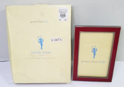 Pottery Barn 儿童红色珐琅相框适合 4x6 图片 — 第 1/4 张图片