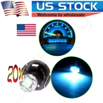 20X Azul Hielo T4/T4.2 Neo Cuña LED Para Instrumento HVAC Climático Panel de Luz Bombillas Foto 1 de 4