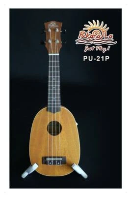 PukanaLa Model PU21P Sapele Mhaogany Pineapple Ukulele - Buy 1 Get 1 FREE ! - Image 1 of 3