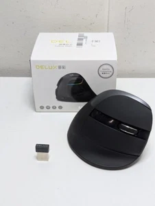 Wired & Wireless Delux M618mini Ergonomic RGB Mouse Bluetooth / 2.4ghz - Picture 1 of 11