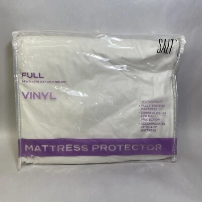 Vinyl Full Size Mattress Protector, Waterproof, Fully Encases Up To 12” Mattress - Image 1 of 2